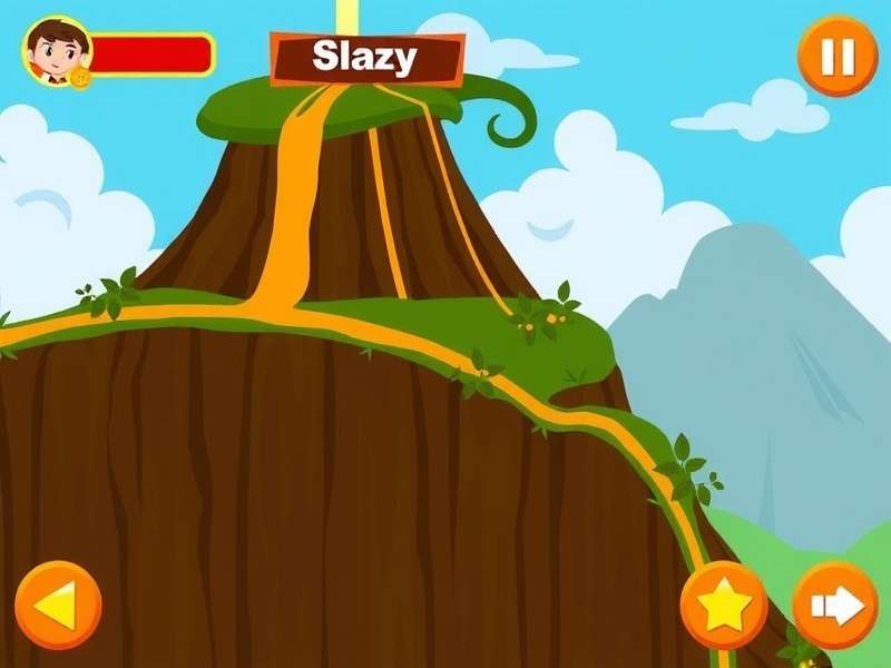 Chhota Bheem running through lava in the volcano challenge Chhota Bheem Volcano Challenge gameplay screenshot